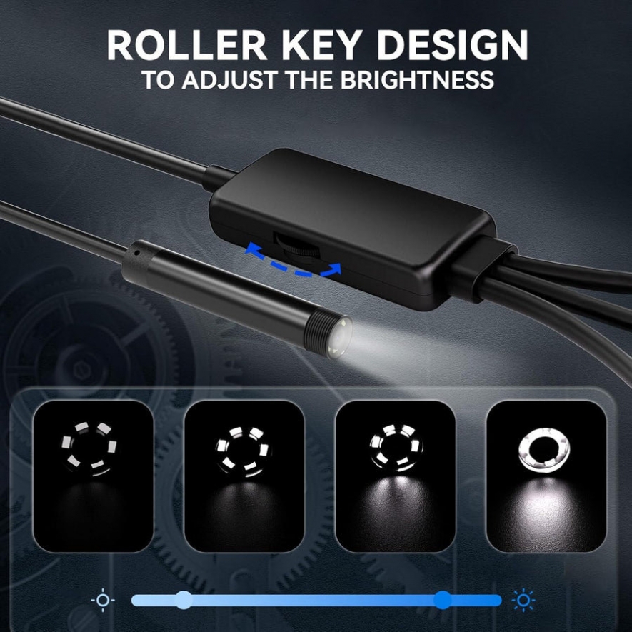 Endoscpio multiconector HD para iPhone, iPad, Android e PC