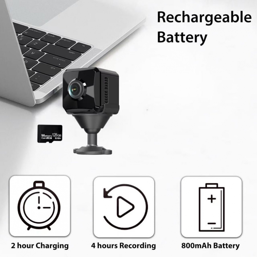 Mini cmera de vigilncia WiFi HD